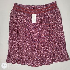 Banana Republic Red and Blue A-Line Skirt